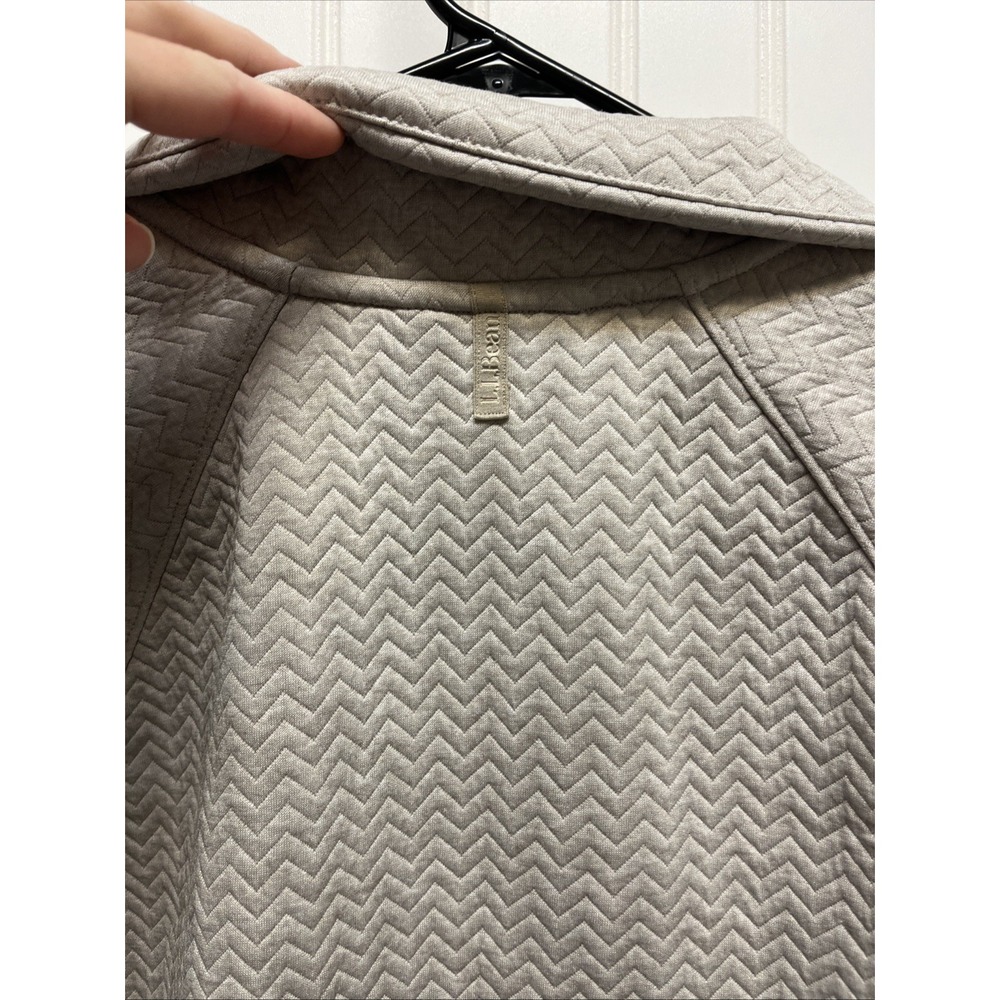 L.L.Bean Quarter Zip Up, Quilted Pattern, Women's Pull Over Preppy Soccer Mom - Picture 7 of 8